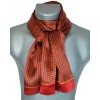 Foulard soie homme petits carrés rouge