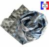 Foulard Bleu Marine Soie Homme - Fursac D2FOUL-JR59/30