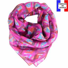 foulard écharpe en soie naturelle homme CBFEH 2350 fabriqué en France  Taille 40 cm x 140 cm
