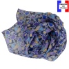 Grand carré soie Puzzle Lilas made in France